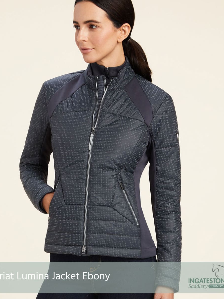 Ariat Quilted Puffer Jacket In Ebony Gray